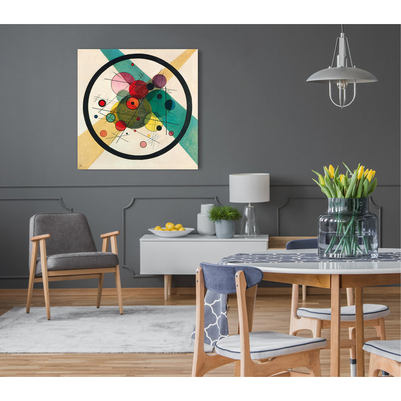 Circles In A Circle by Wassily Kandinsky - Wrapped Canvas Print, 70cm H x 70cm W x 4cm D