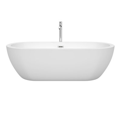 Soho 72'' x 31'' Freestanding Soaking Acrylic Bathtub with Faucet