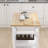 Rolling Kitchen Island Trolley With Solid Rubber Wood Tabletop And Door Towel Holder & Board Material