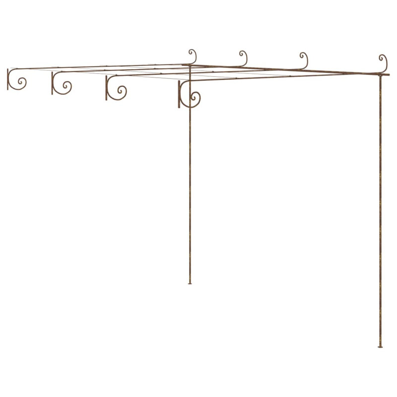 Skipton Wrought Iron Pergola, 250 cm H x 400 cm W x 300cm D