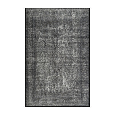 Tapis oriental noir Stennett