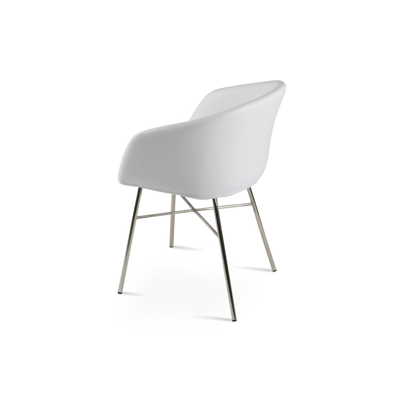 Chaise de salle à manger Tribeca, blanc, Poli