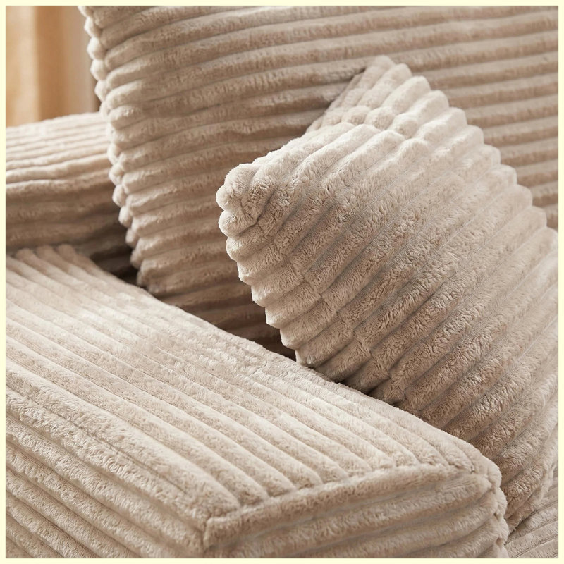 Canapé modulaire en velours côtelé Camel, chaise d'appoint sans accoudoirs pour salon, Camel