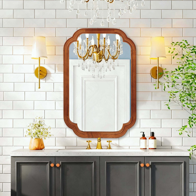 Miroir de coin, Brun jaune, 36 po x 24 po