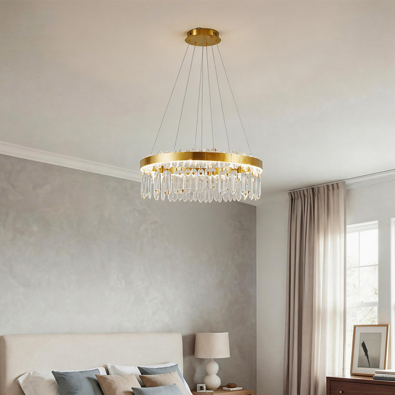 1 - Light Gold LED Crystal Pendant