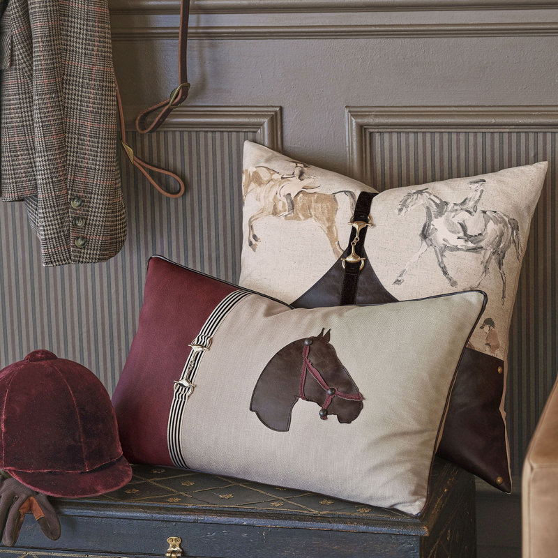 Equestrian Lumbar Pillow Cover & Insert