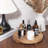 Christmas 10 Inch Round Wood Tray Bathroom Counter Organizer, Farmhouse Kitchen Decor With Feet, Water-Resistant Vanity Tray For Soap Dish Perfume Candle Sponge