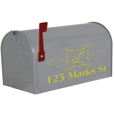 Housse de boîte aux lettres d'adresse monogramme personnalisée