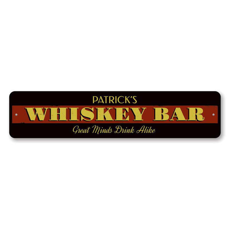 Plaque en aluminium whisky, H 6 po x l 24 po x P 0,06 po