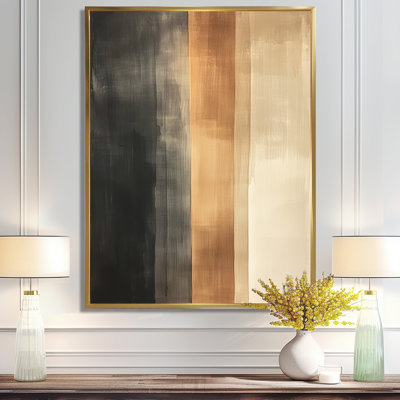 Toile de formes modernes, formes modernes douces beiges, art mural abstrait beige