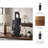 Geometric Stacked Fir Wood Sculpture for Home Decor - Modern Decorative Figurine Object Statement Accent for Living Room Decoration- 24", Black