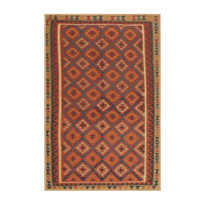 Tapis contemporain rouge / brun