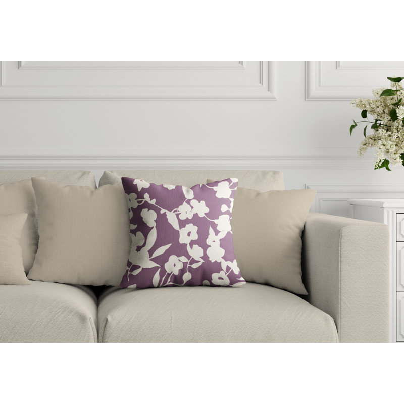 Housse et insert de coussin extérieur d'extérieur, H 15 po x l 15 po, Mauve