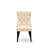 9-piece dining set consists of a wooden table and 8 Light Beige Polyester fabric dining chairs with Button Tufted Chair Back - Sand Blasting Black Finish.-931481076-928726359
