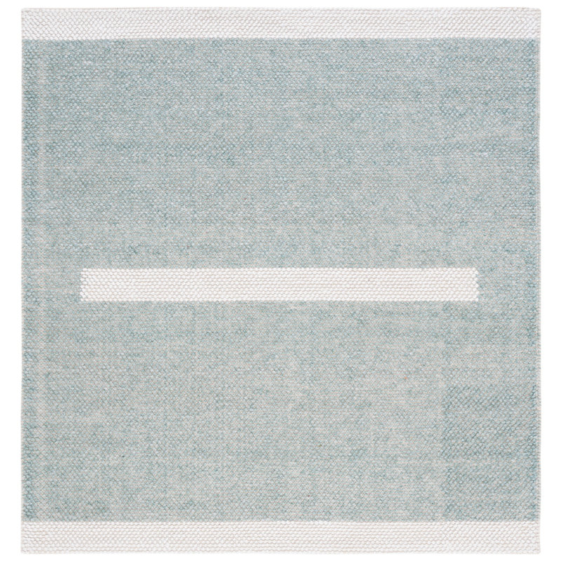 Denbhi Flat Weave Wool Rug, Square 6'