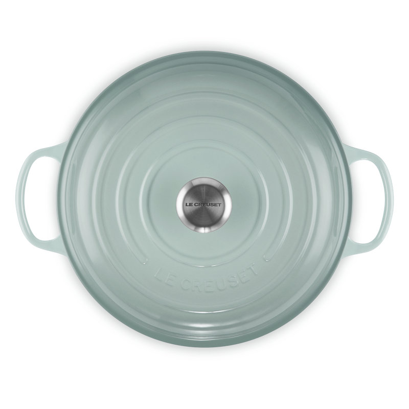 Le Creuset Signature Enameled Cast Iron Braiser with Lid, Sea Salt