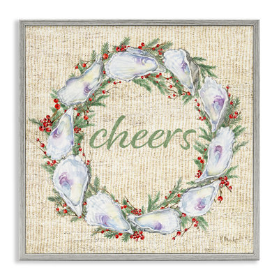 «Shells & Holly Wreath», art de la giclée encadrée par Paul Brent