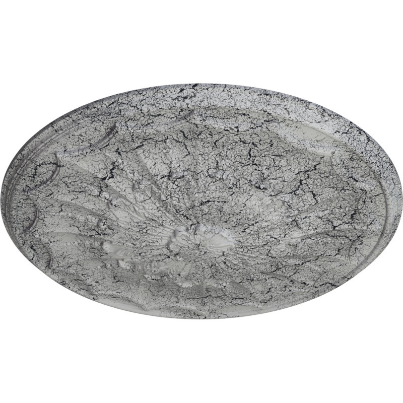 Médaillon de plafond 27 po x 27 1/8 po x P 2 5/8 po, Blanc craquelé ultra pur
