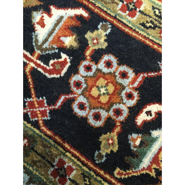 Hand Knotted Wool Area Rug in Rust