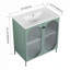 Meuble-lavabo autoportant de 30 po avec lavabo en céramique-328586364