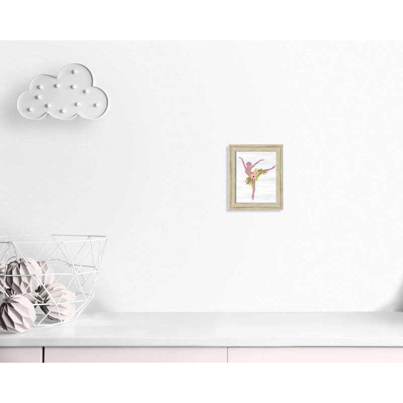 Ballet toute la journée 3, H 12 po x l 10 po x P 0,63 po, Encadrement beige