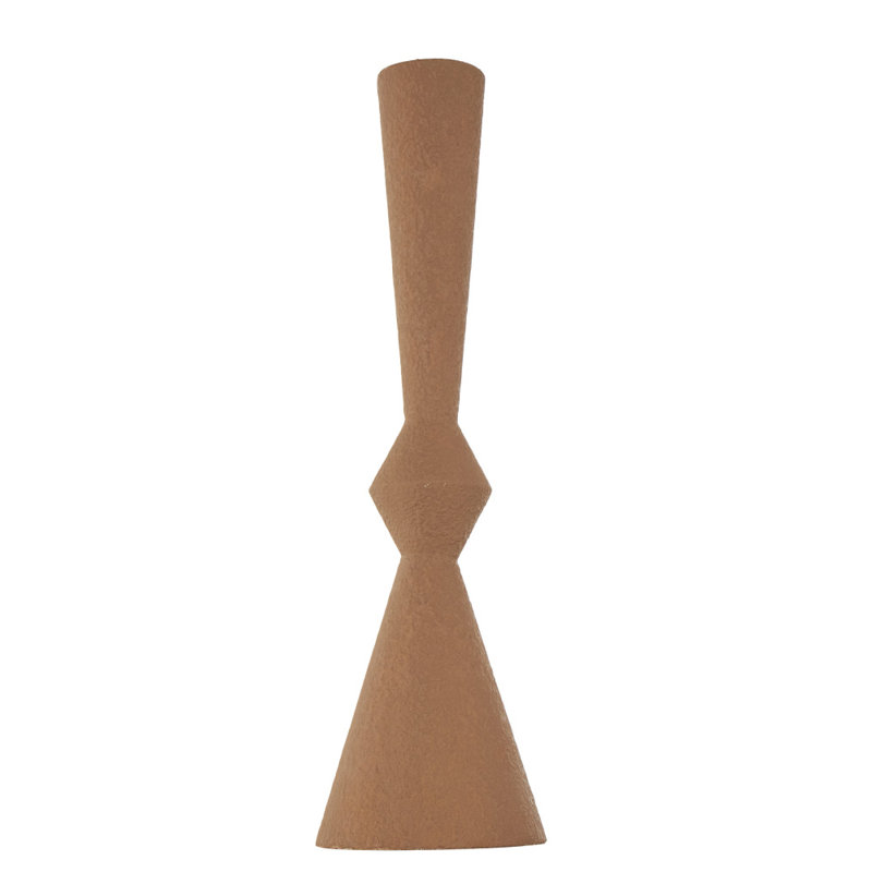 Cole And Grey Metal Art Deco Fluted Decorative Vase