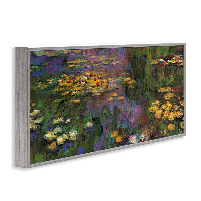 Art giclée de nymphéas traditionnels par Claude Monet, H 10 po x l 24 po, Estampe numérique Farmhouse
