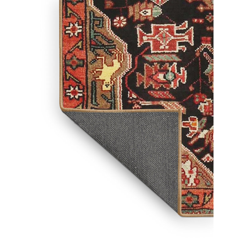 Tapis noir Southwestern, Rectangle 8 pi x 12 pi