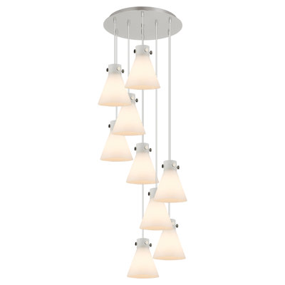 Luminaire suspendu grappe 9 lumières Amrith