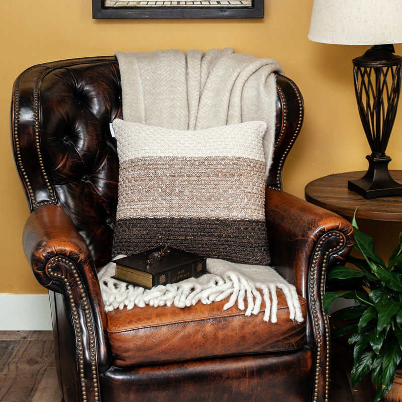 Coussin , Brun/beige, Polyester/ Bourre en polyester
