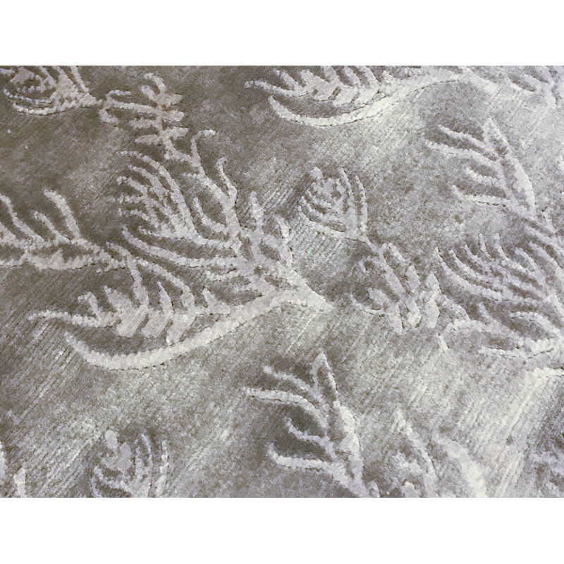 Hand-Knotted High-Quality Gray Area Rug