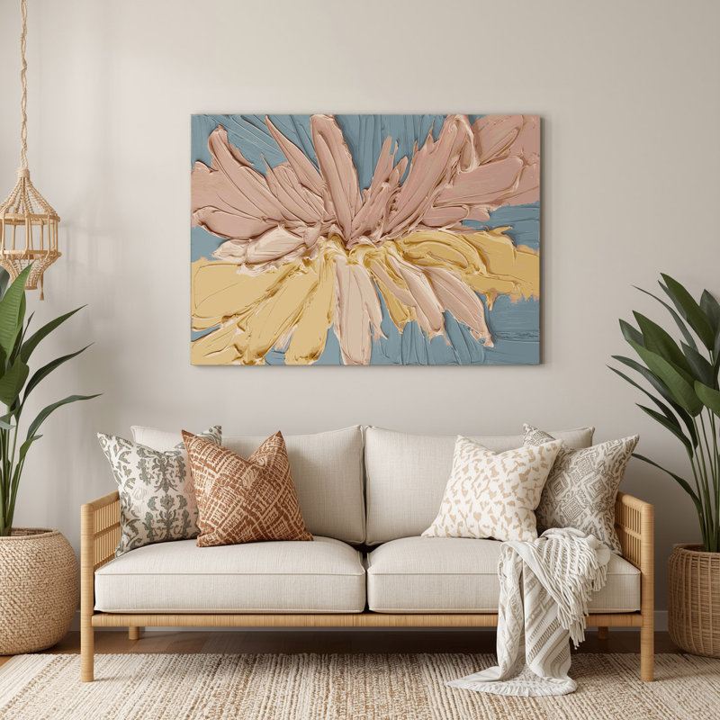 Neo Expressionism 90 Beige Metal Wall Art, 132" H x 168" W x 0.05" D