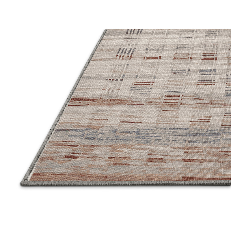 Tapis gris lavable à la machine, Rectangle 7 pi x 9 pi