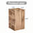 Compact 20" Modern Geometric Natural Wood Grain Pedestal End Table-1664774872-1672189776
