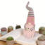 2 pièces de figurines de gnomes de café en peluche avec chapeau rayé suédois Tomte Elf nain décor pour bar cadeaux de fête de fête Home Decor