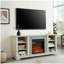 Meuble télé avec foyer et console de divertissement en bois avec foyer 18 po, blanc, l 58,31 po x P 15,39 po x H 26,06 po Mantel-749091851