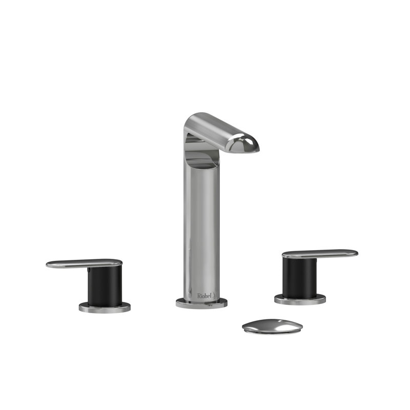 Robinet de salle de bain espacé Ciclo ™ avec bonde, Chrome / Noir