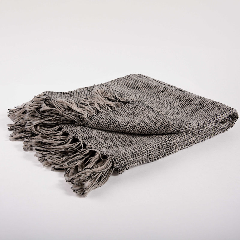 Jeté tissé , Gris