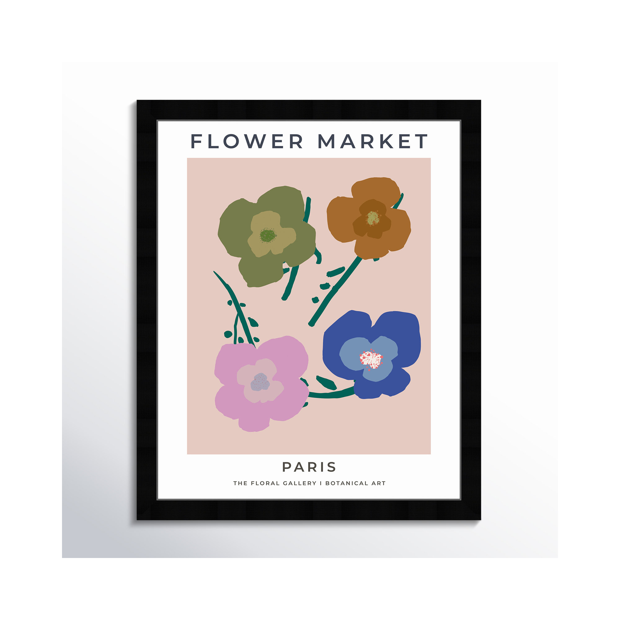 Paris Flower Market by Oliver Gal, 22" H x 18" W, Black