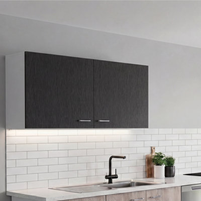 Napoles 39" W Double Door Wall-Mounted Cabinet with Spacious Interior, Ideal for Kitchen or Garage Storage