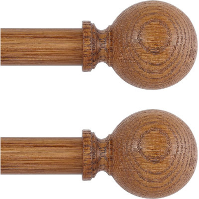 2 Pack Wood Curtain Rods