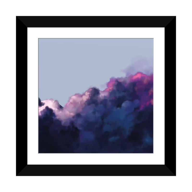 «Skies», impression sur toile, Papier d'art encadré noir, H 16 po x l 16 po x P 1 po