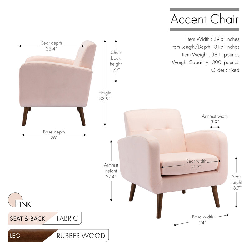 Fauteuil Genecis, Rose
