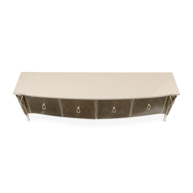 Villa Cherie Media Cabinet, Hazelnut/Chardonnay/Ivory