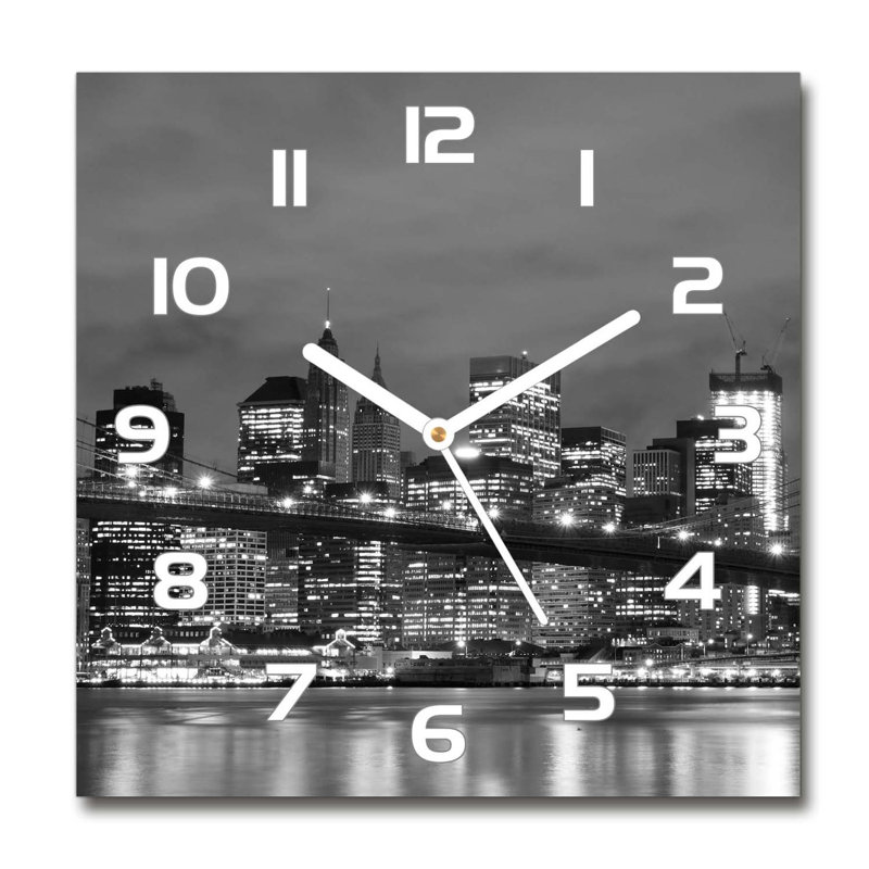 Harielson Glass Wall Clock, White
