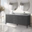 Meuble-lavabo double 72 po avec plateau en marbre-105310782-105310776