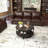 34 Inch Round 2-Tier Coffee Table with Storage Shelf, Light Brown-1053004029