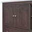 Meuble-lavabo de salle de bain avec lavabo en céramique et deux tiroirs-471936052