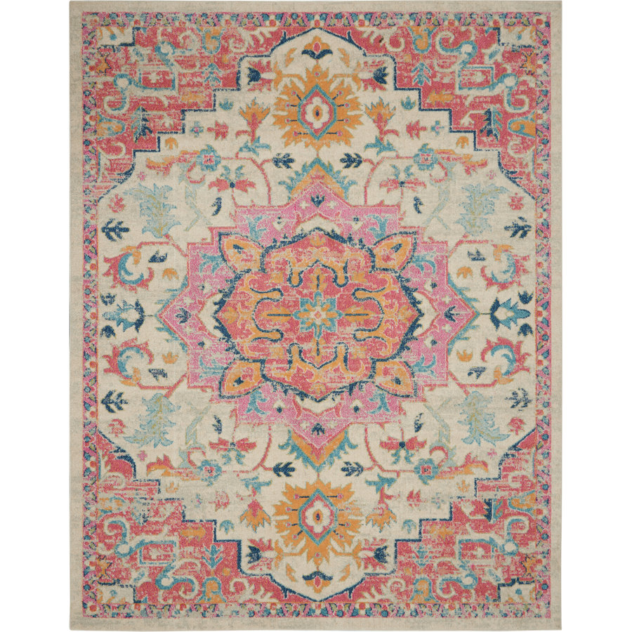 Verda Oriental Pink Area Rug
