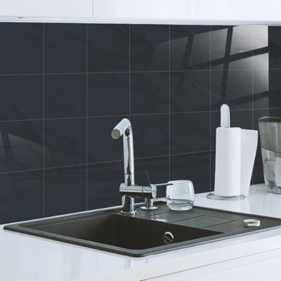 Caely Marble Stone Self Adhesive Tile Sticker 15.24cm W x 15.24cm L PVC